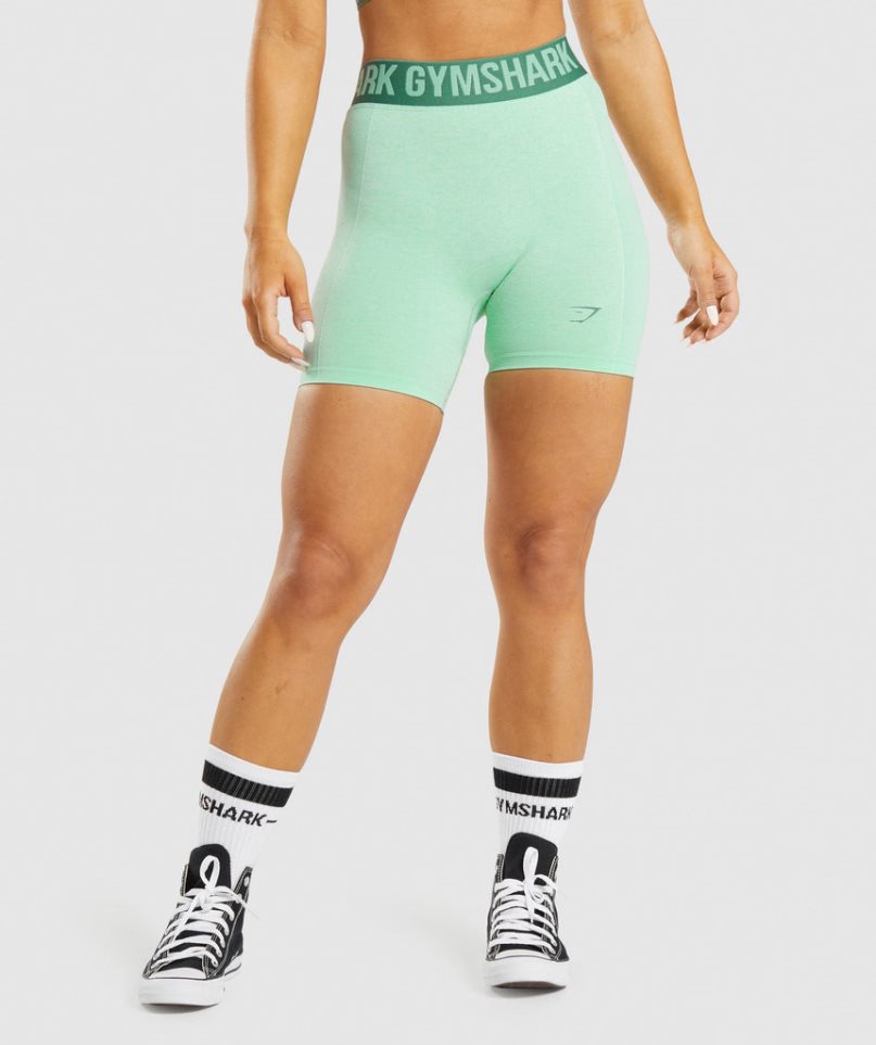 Women\'s Gymshark Flex Shorts Green | NZ 3KAMWL